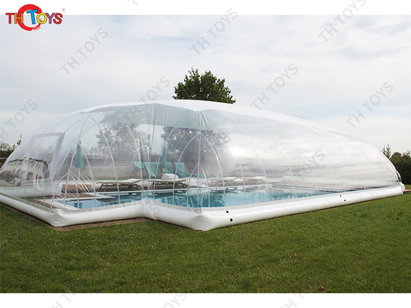 Swimming pool inflatable clear bubble tent Inflatable pool cover tent