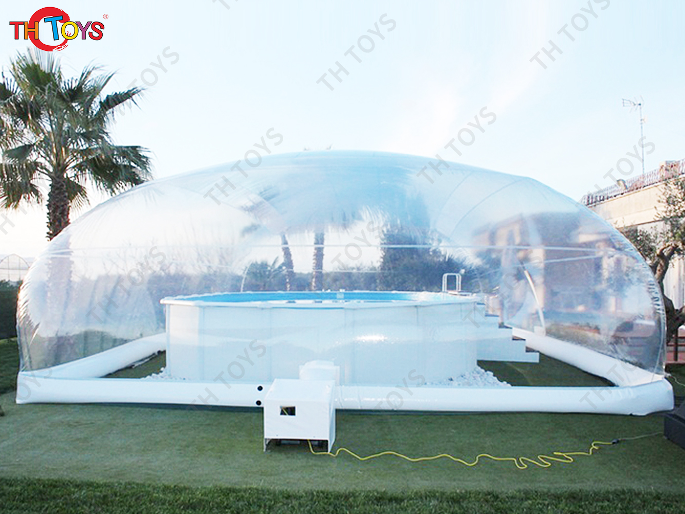 Outdoor transparent inflatable pool bubble dome,clear inflatable pool cover ceiling