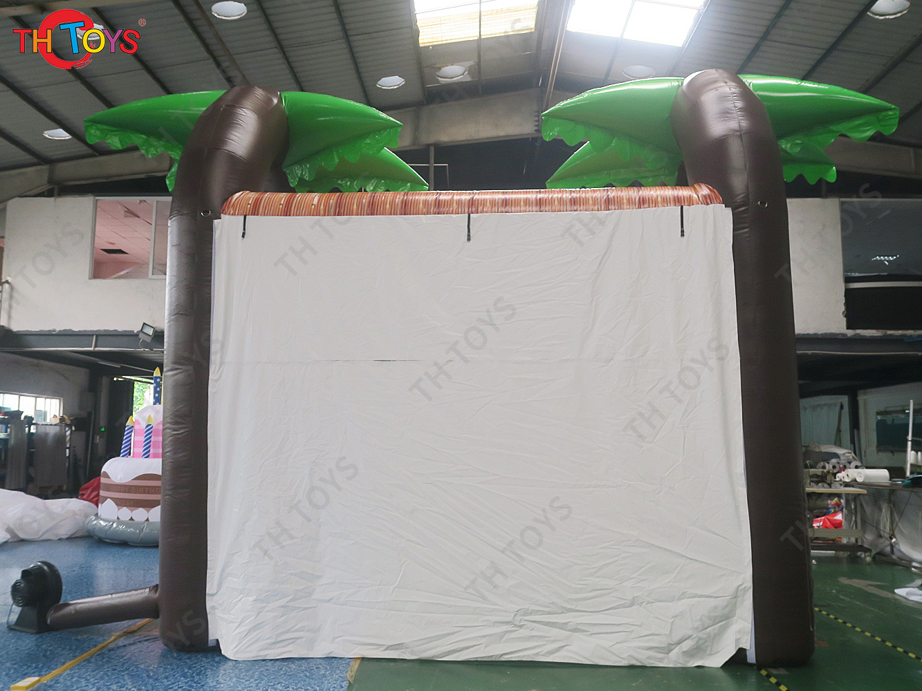 4.5x3x3.5mH Beach Party Inflatable Tiki Bar Exhibition Serving bar Inflatable Pub Tent for sale