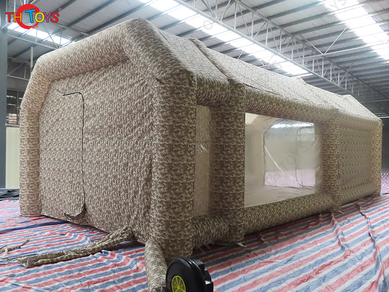Inflatable Paint Booth with Double Air Filter System Inflatable Spray Booth with 2 Blowers Portable Paint Booth Tent