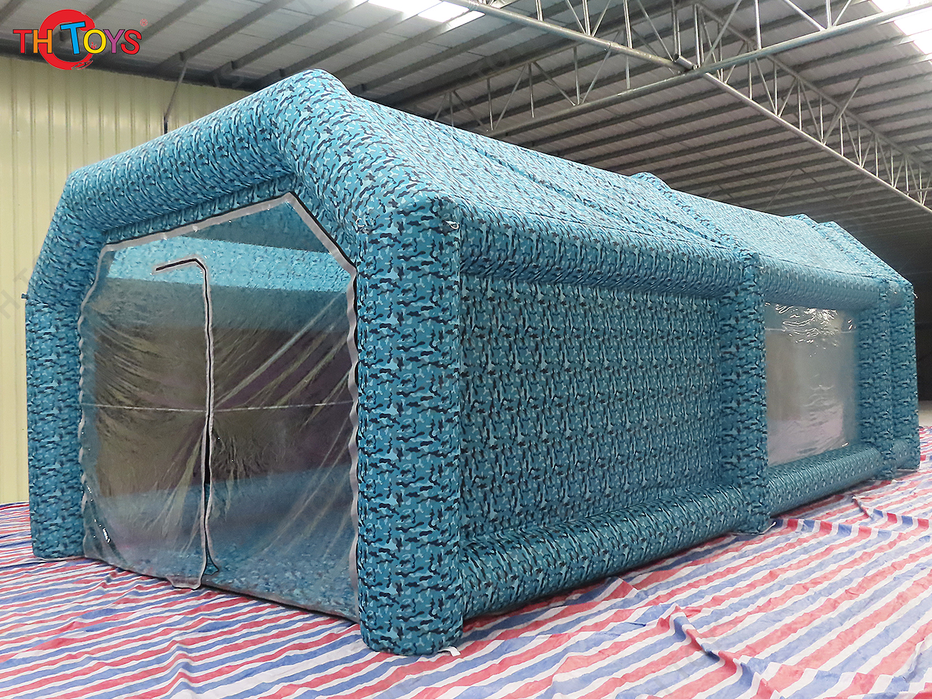 Inflatable Paint Booth with Double Air Filter System Inflatable Spray Booth with 2 Blowers Portable Paint Booth Tent