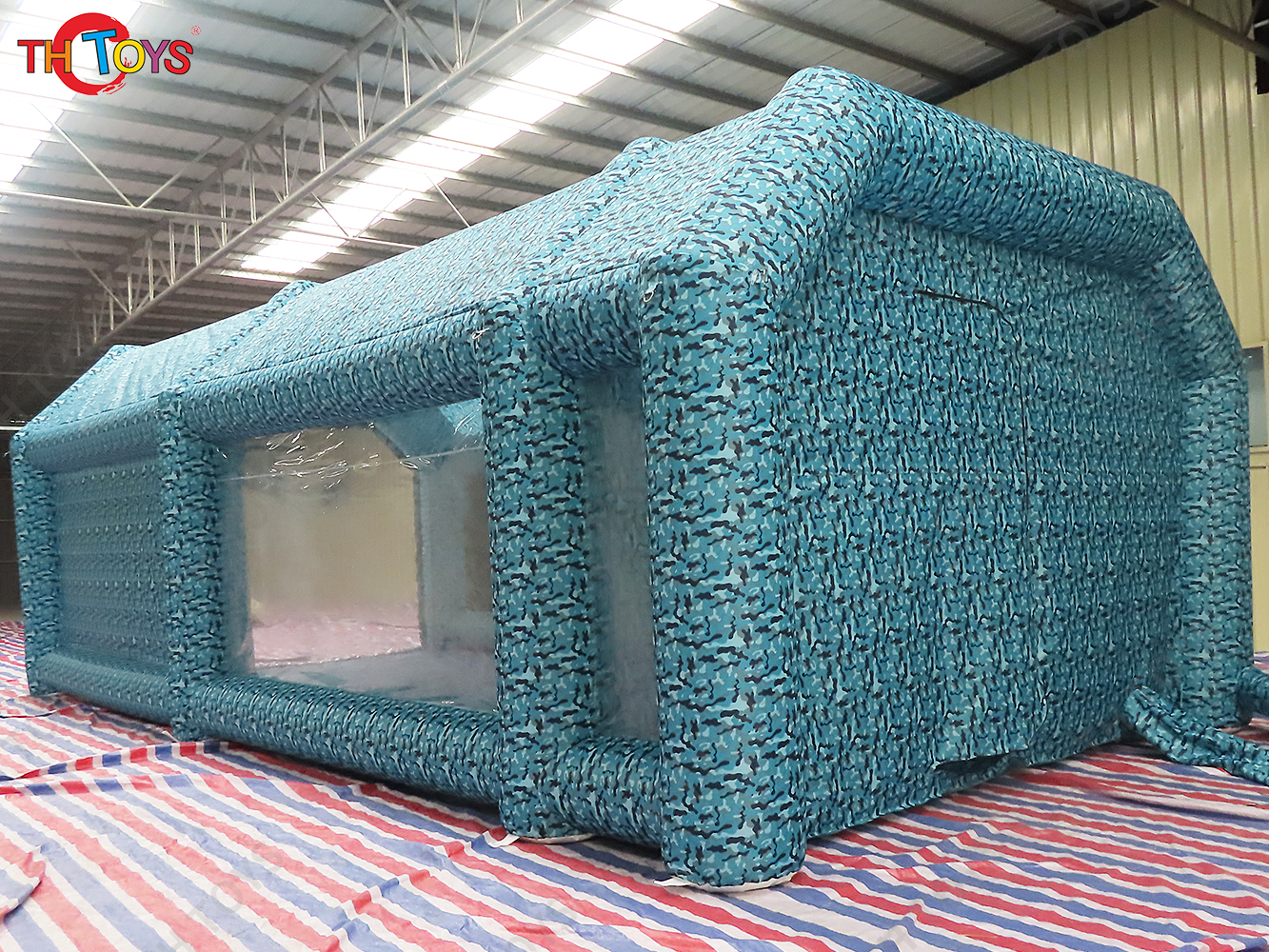 Inflatable Paint Booth with Double Air Filter System Inflatable Spray Booth with 2 Blowers Portable Paint Booth Tent