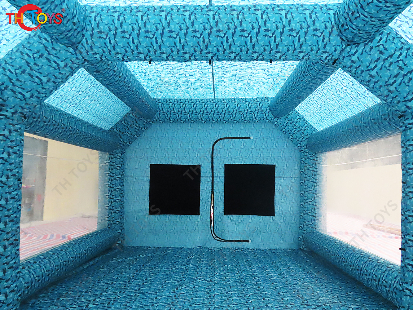 Inflatable Paint Booth with Double Air Filter System Inflatable Spray Booth with 2 Blowers Portable Paint Booth Tent