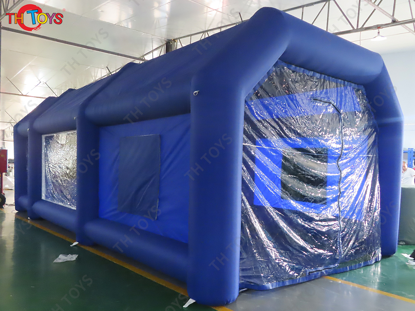 Blue Color Cheap Inflatable Spray Paint Booth Car Cover Tent Outdoor Cars Garage Spray Cabin with Blower