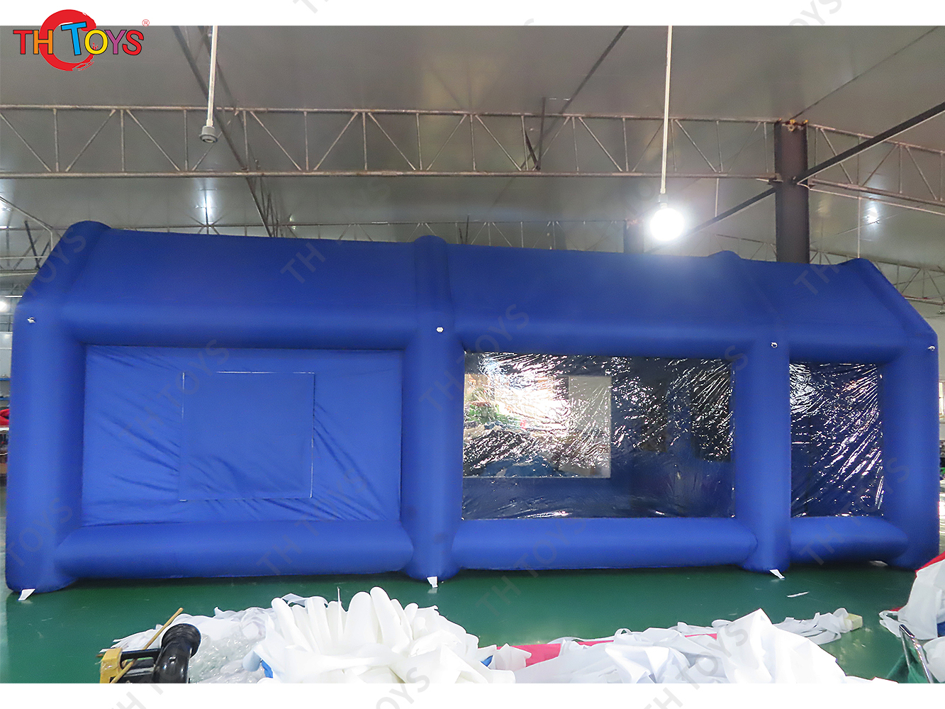 Blue Color Cheap Inflatable Spray Paint Booth Car Cover Tent Outdoor Cars Garage Spray Cabin with Blower