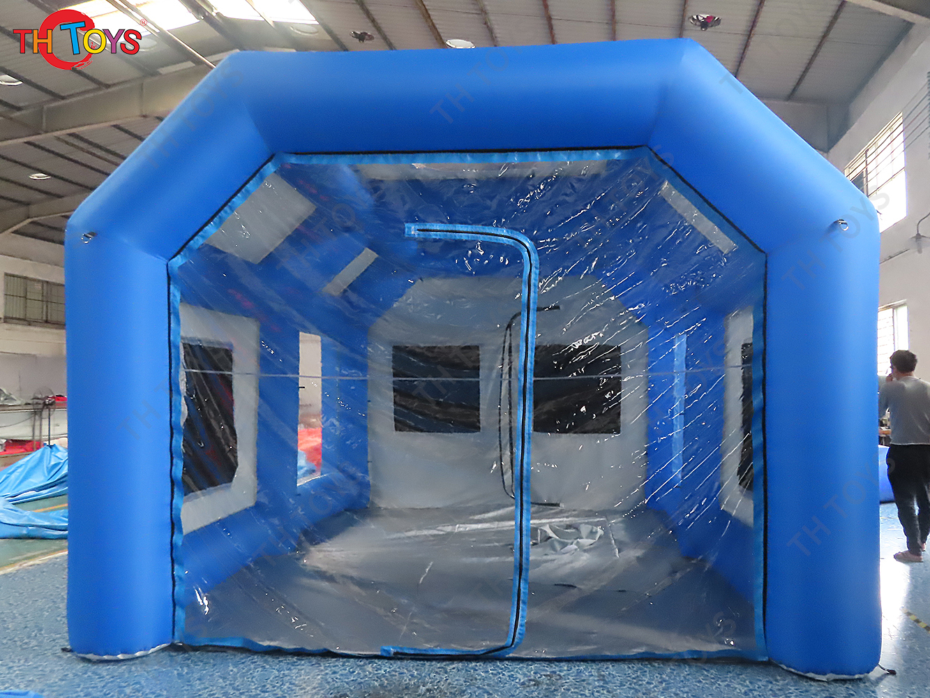 Inflatable Paint Booth with Double Air Filter System Inflatable Spray Booth with 2 Blowers Portable Paint Booth Tent