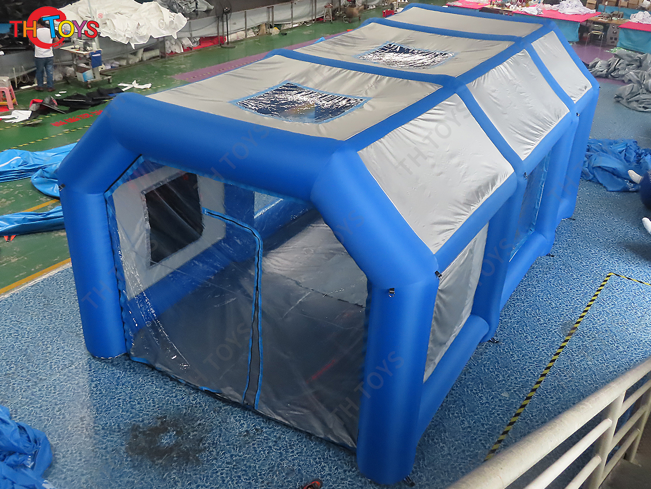 Inflatable Paint Booth with Double Air Filter System Inflatable Spray Booth with 2 Blowers Portable Paint Booth Tent