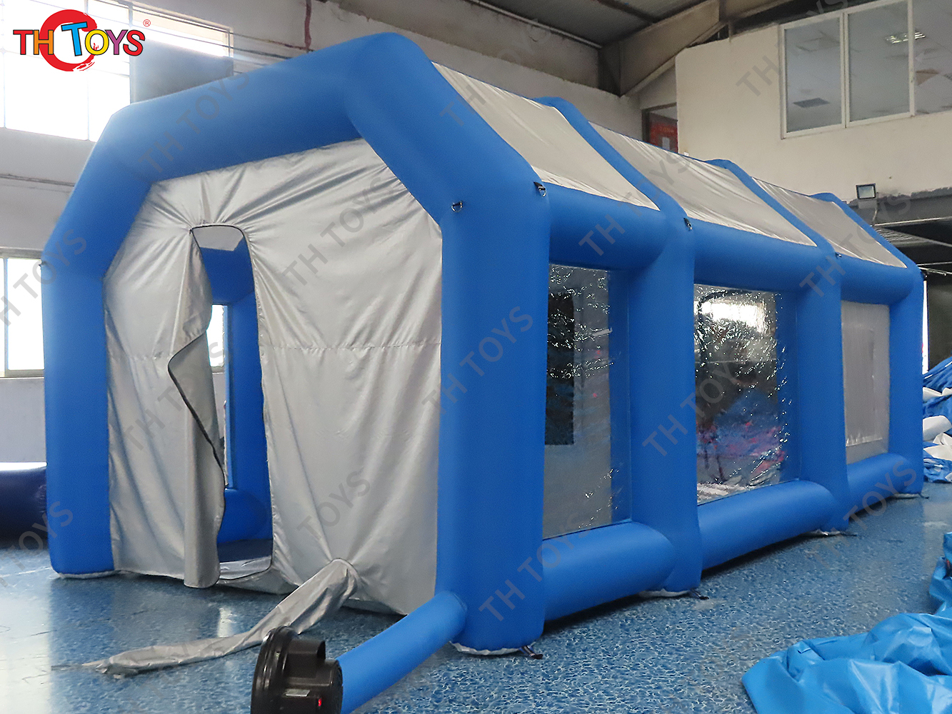 Inflatable Paint Booth with Double Air Filter System Inflatable Spray Booth with 2 Blowers Portable Paint Booth Tent