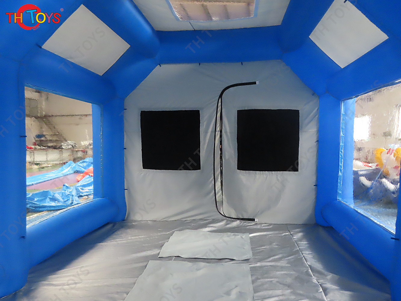 Inflatable Paint Booth with Double Air Filter System Inflatable Spray Booth with 2 Blowers Portable Paint Booth Tent