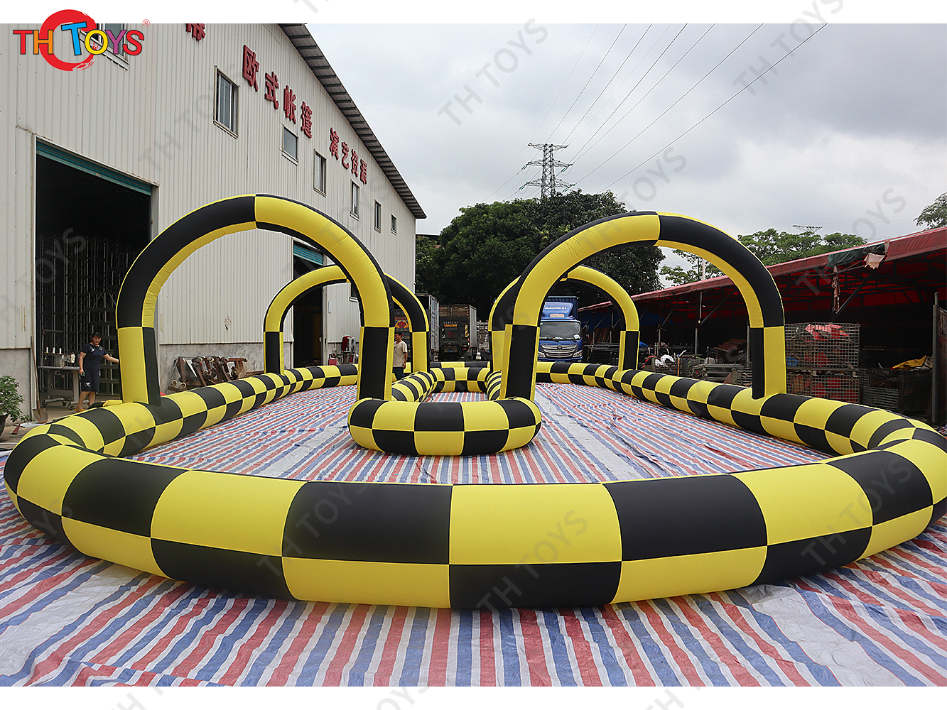 Inflatable Rrch Race Track Bumper Car Didi Cars Racing Arena