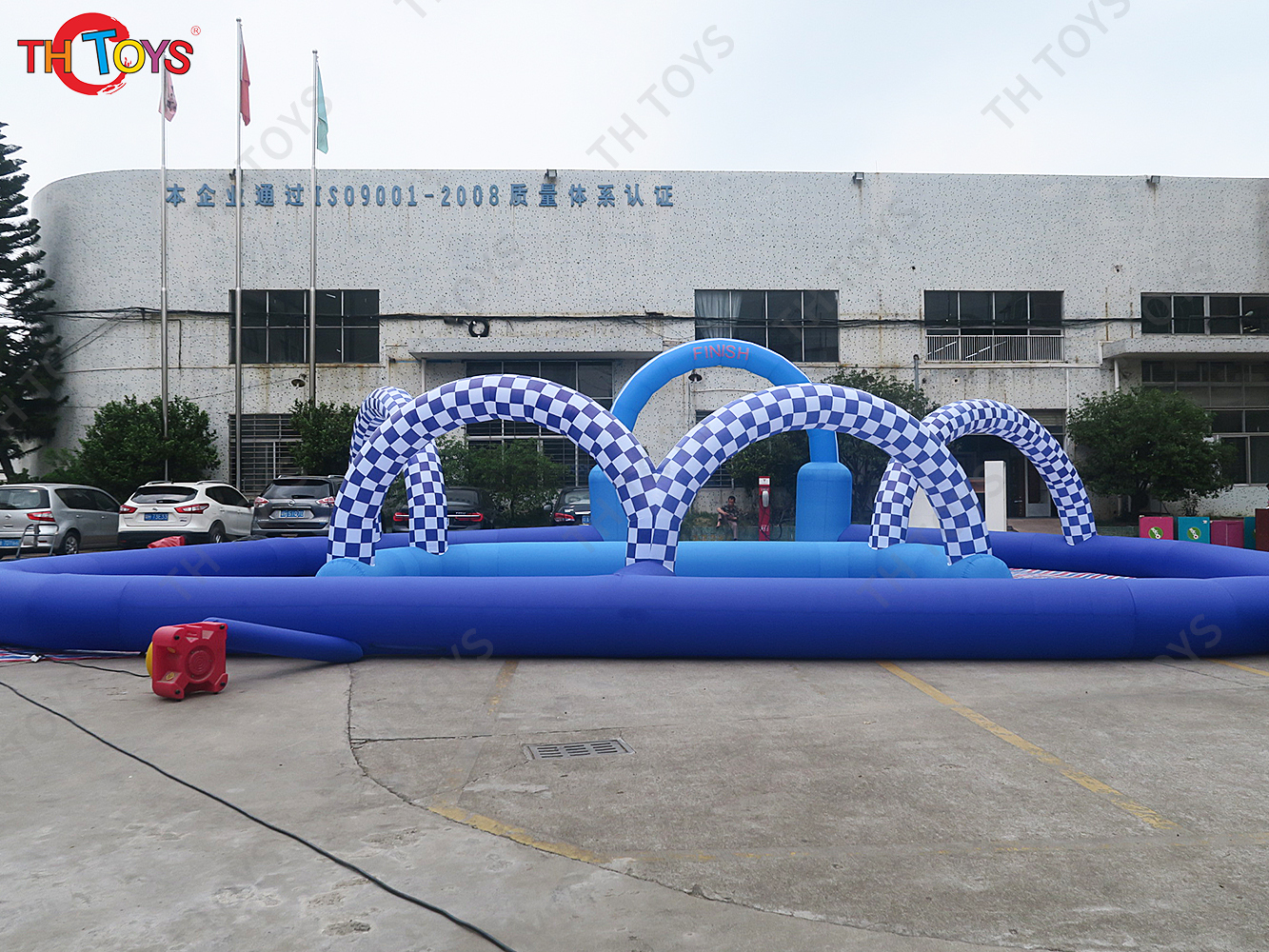 outdoor portable Inflatable Sport Game Zorb Ball Go Kart track,customized inflatable car border