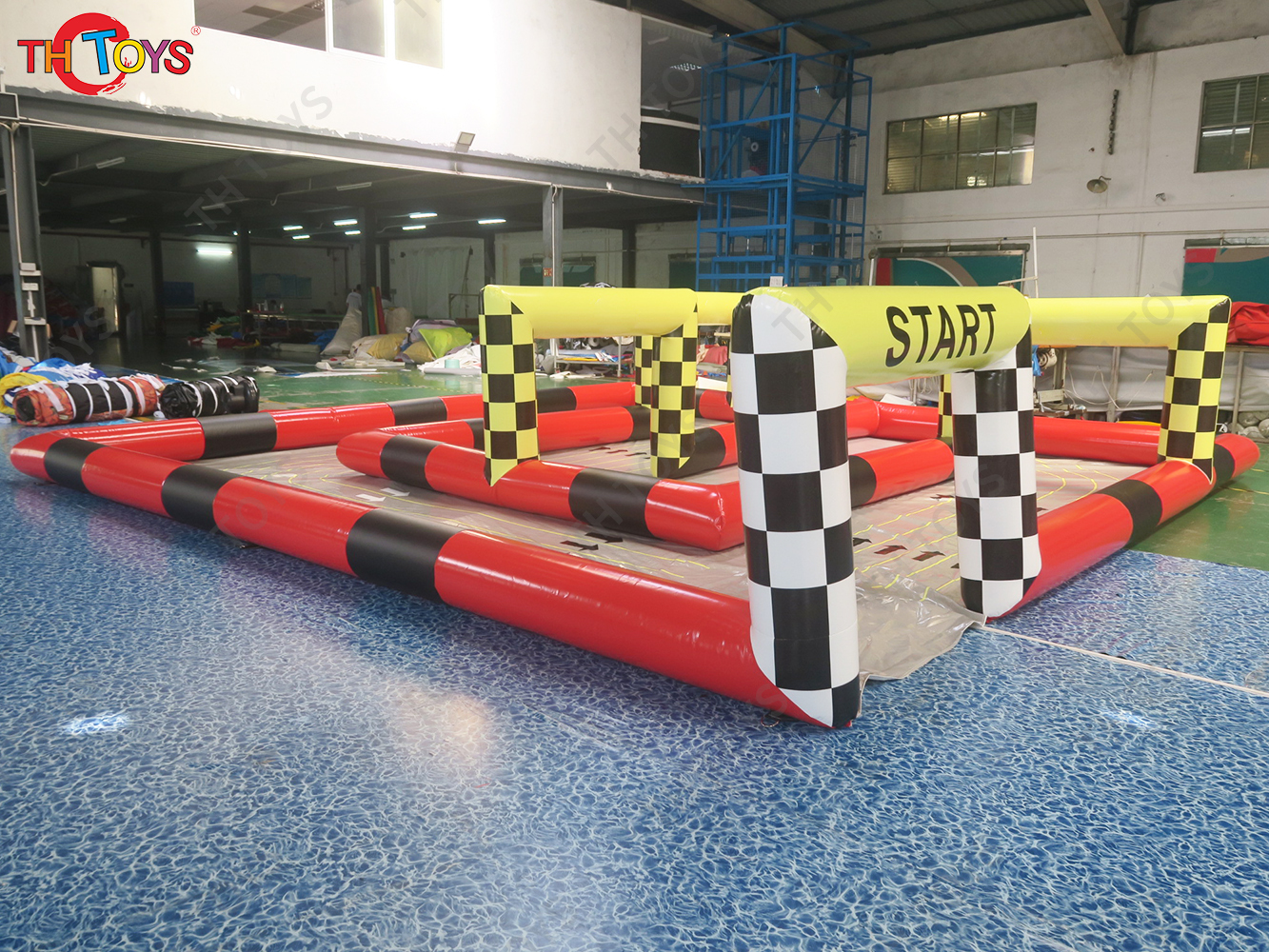 6.6x6.6m Air Tight Inflatable Race Track for RC Go Kart Didi Car Running Court