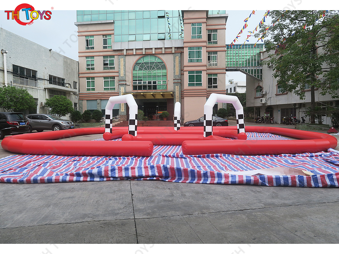 inflatable go kart race track sport game racing track for competition inflatable zorb ball track