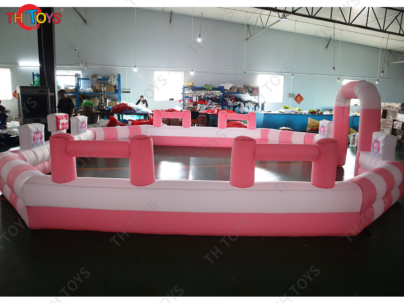 Outdoor Bumper Car Speedway Racing Track, cheap Inflatable Go Kart Zorb Ball Race Track for kids