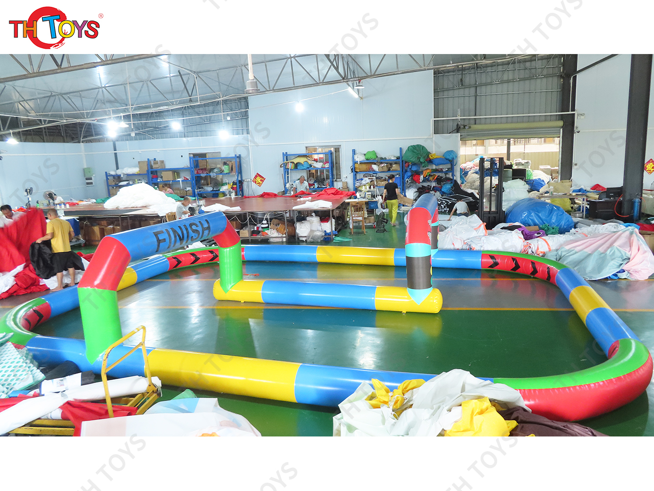 outdoor sports game inflatable race track,inflatable air racing track,inflatable go kart track