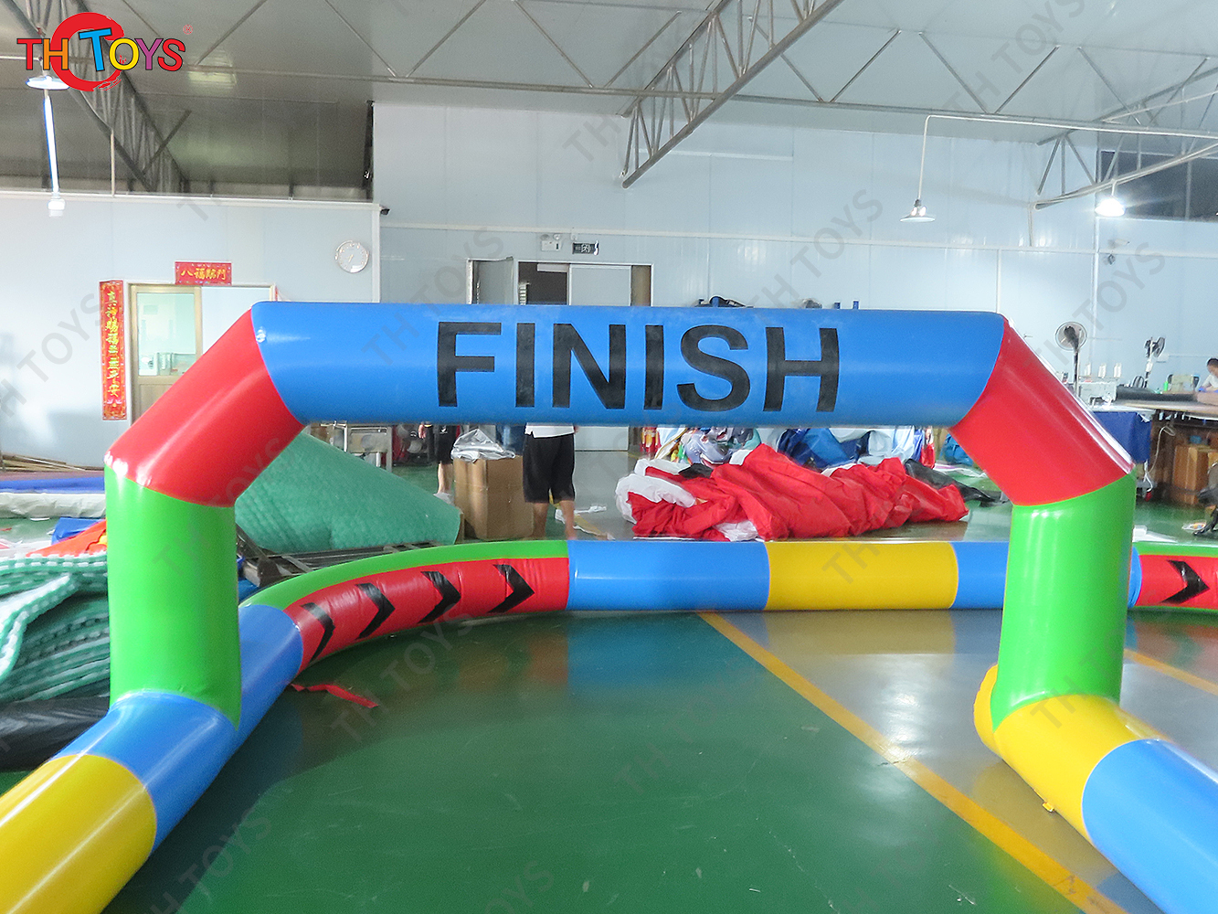outdoor sports game inflatable race track,inflatable air racing track,inflatable go kart track
