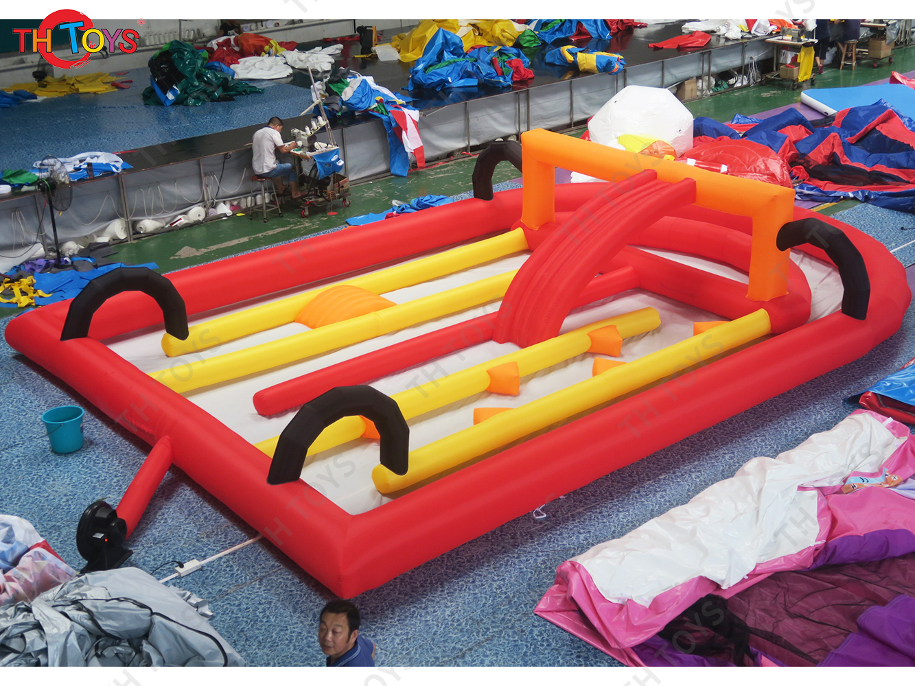 9x6.3m RC Kart Inflatable Race Track Didi Car Gokart Running Field Toys