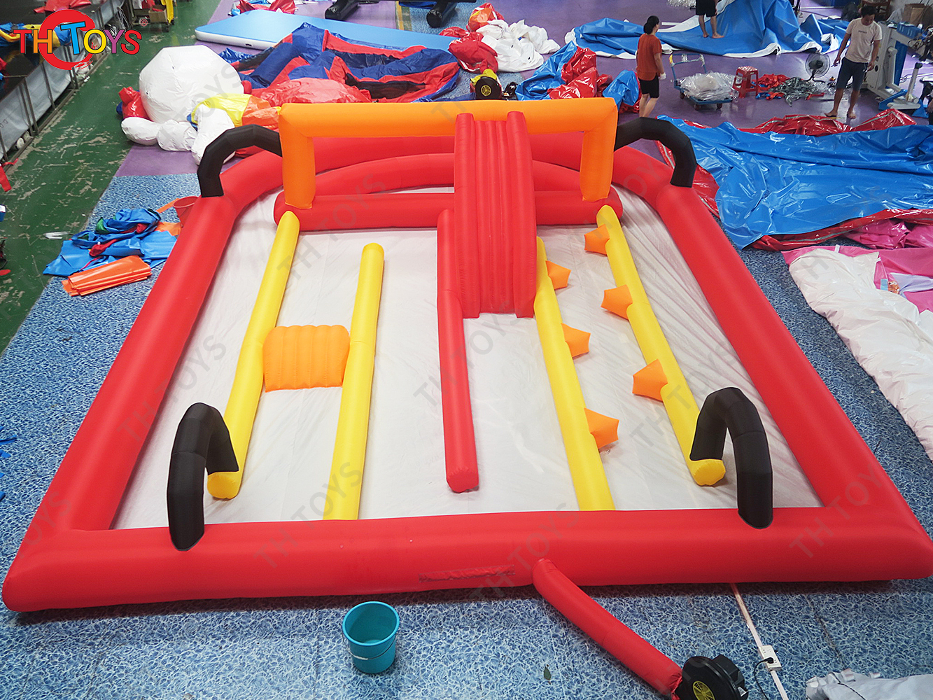 9x6.3m RC Kart Inflatable Race Track Didi Car Gokart Running Field Toys
