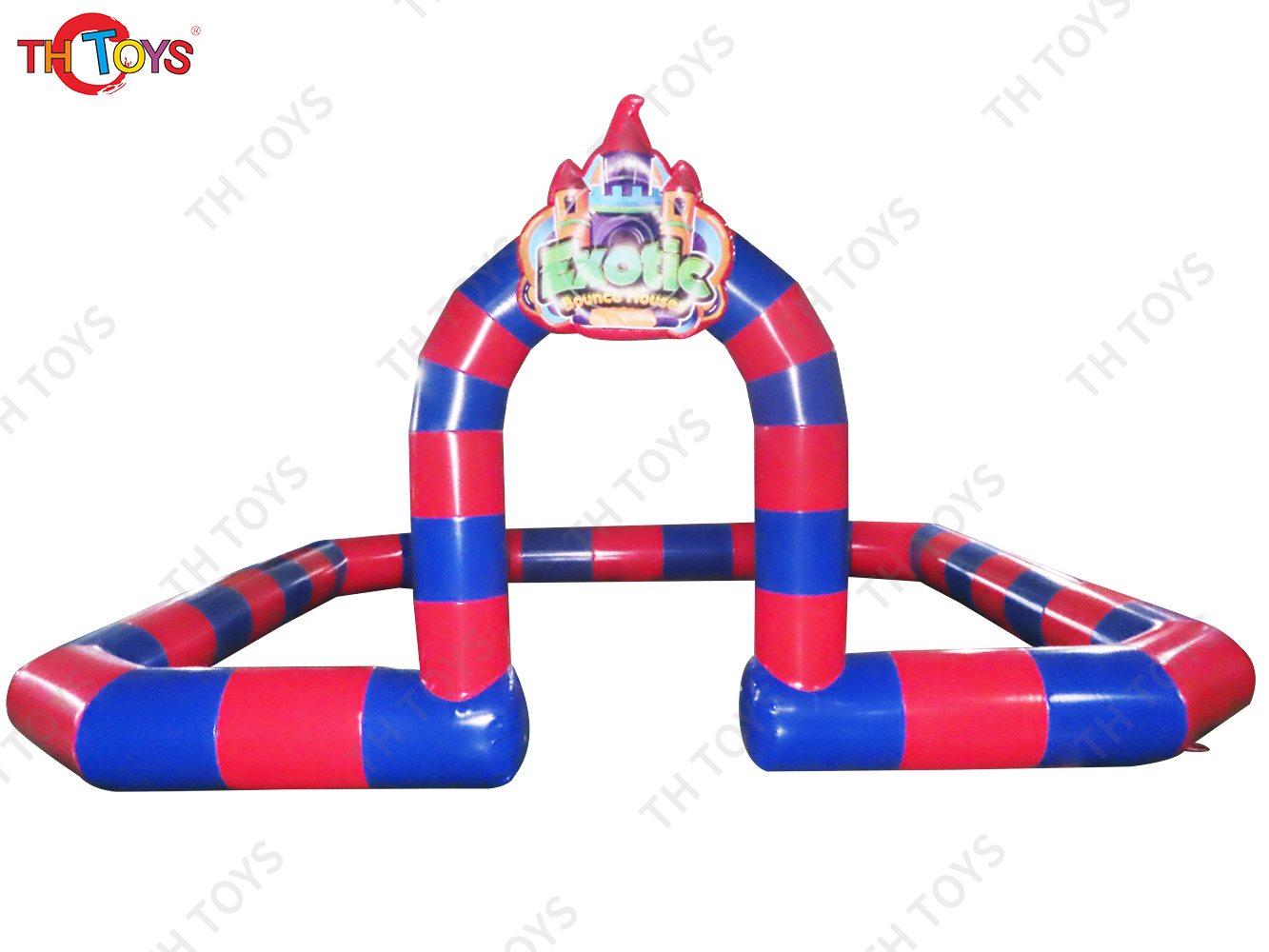 Inflatable Fence Line Amusement Inflatable Bumper Car Go Kart Track Bumper Car Race For Kids Indoor Outdoor Fun