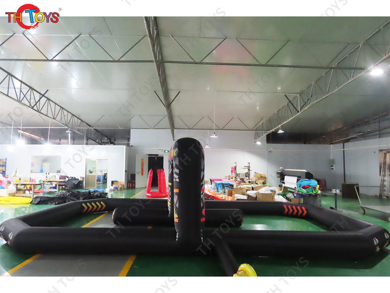 6x6m Car Racing Inflatable Air Track Black Didi Kart Race Track