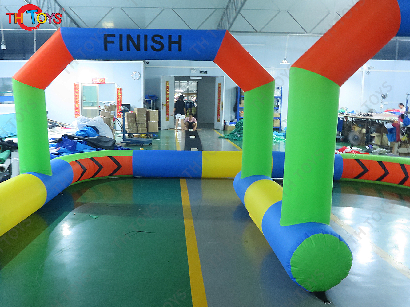 Outdoor Customized Riding Toys Bumper Car Zorb Ball Racing Court Inflatable Go Kart Race Track