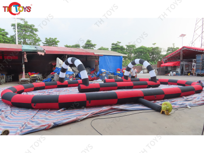 Outdoor Customized Riding Toys Bumper Car Zorb Ball Racing Court Inflatable Go Kart Race Track