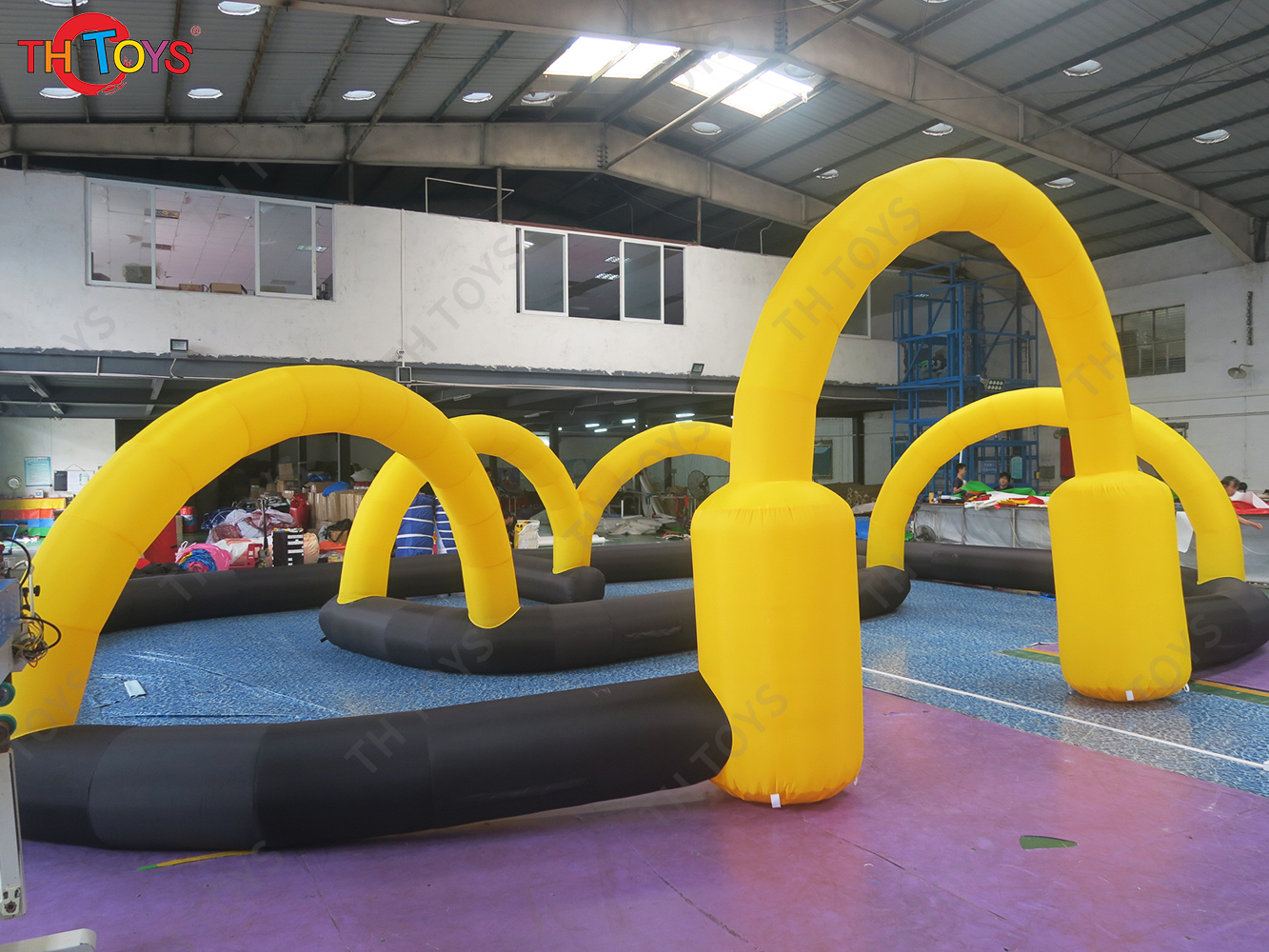 Inflatable go karts race track,high quality speedway karting track for cars/cars racing inflatable air tracks