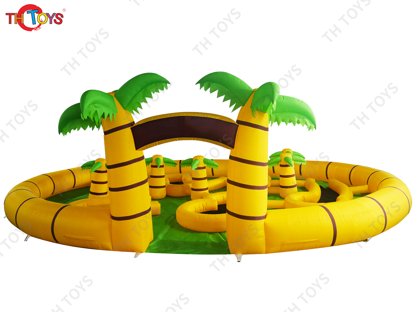 8x6m Palm Tree Golf Field Inflatable Golf Toys Sport Game