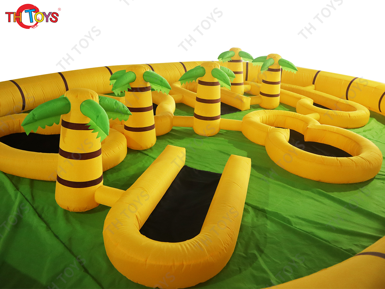 8x6m Palm Tree Golf Field Inflatable Golf Toys Sport Game