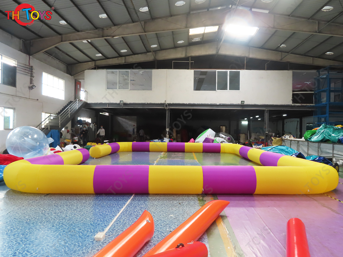 inflatable go kart race track/commercial inflatable air track for zorb ball/large kids adults bumper car racing track