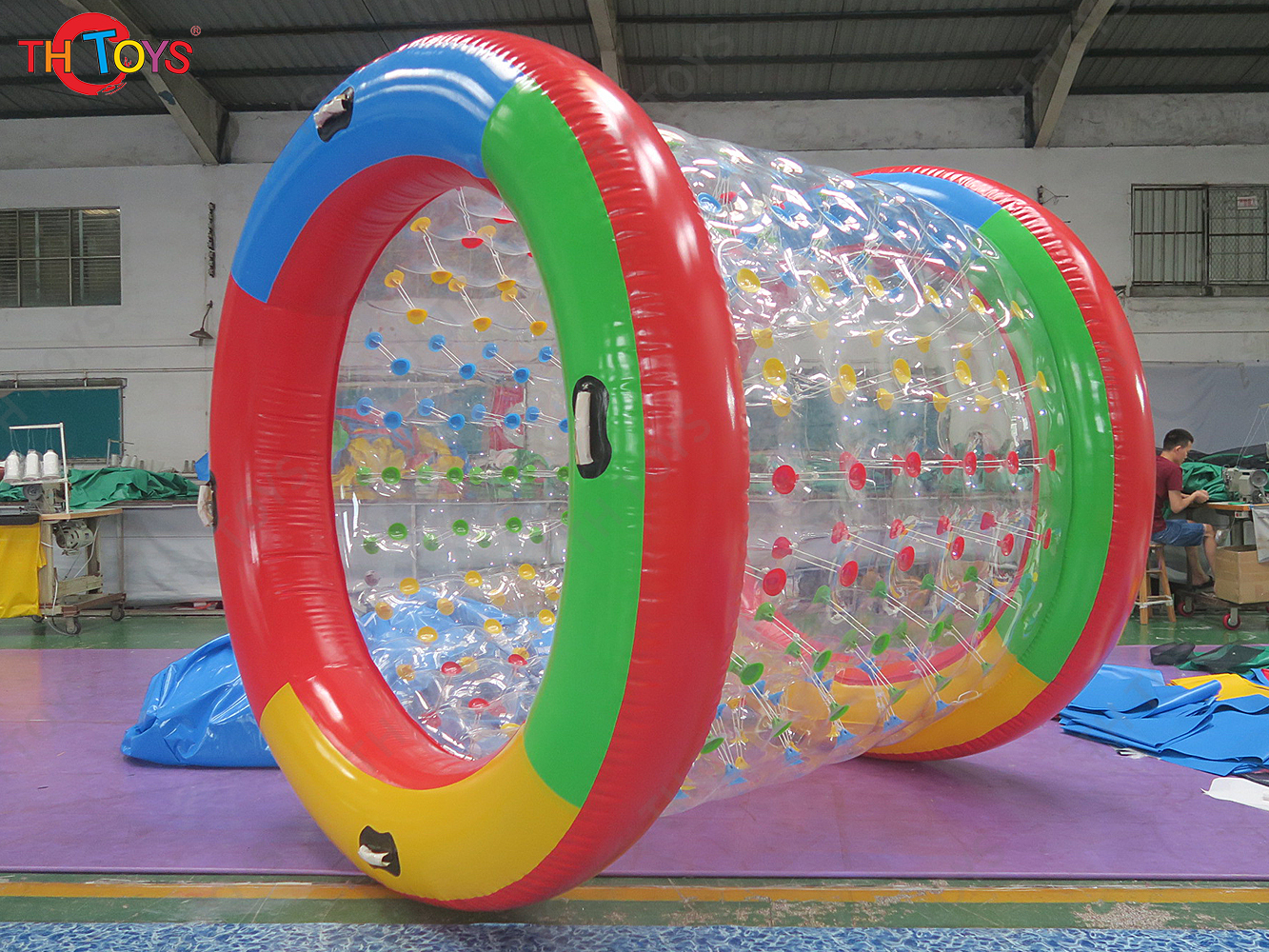 2.5x1.8x2.5mH Commercial Inflatable Water Roller Walking Ball for Swimming Pool