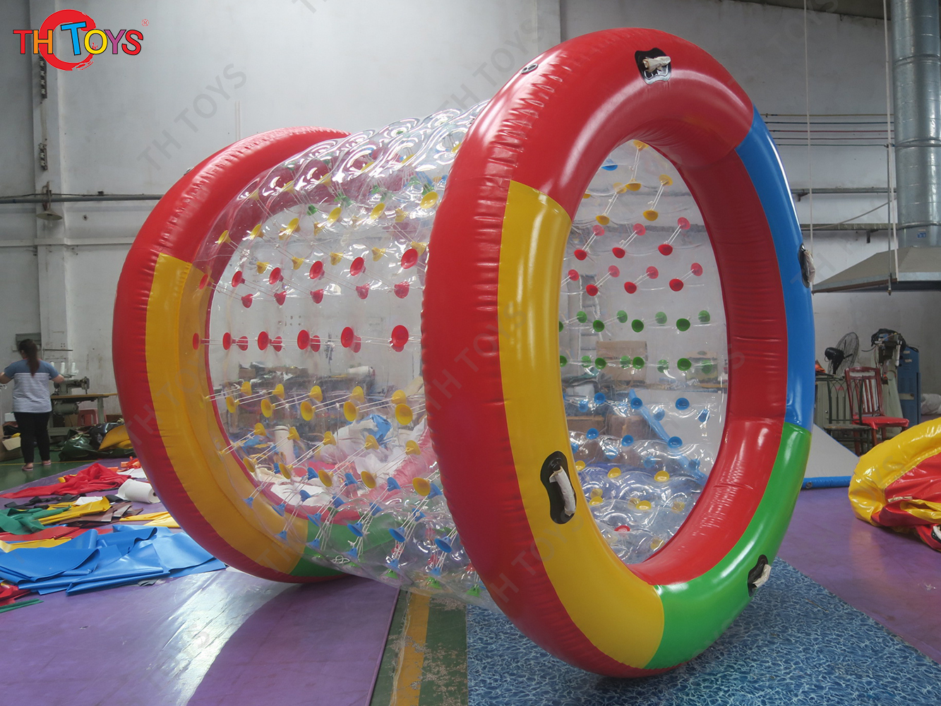 2.5x1.8x2.5mH Commercial Inflatable Water Roller Walking Ball for Swimming Pool