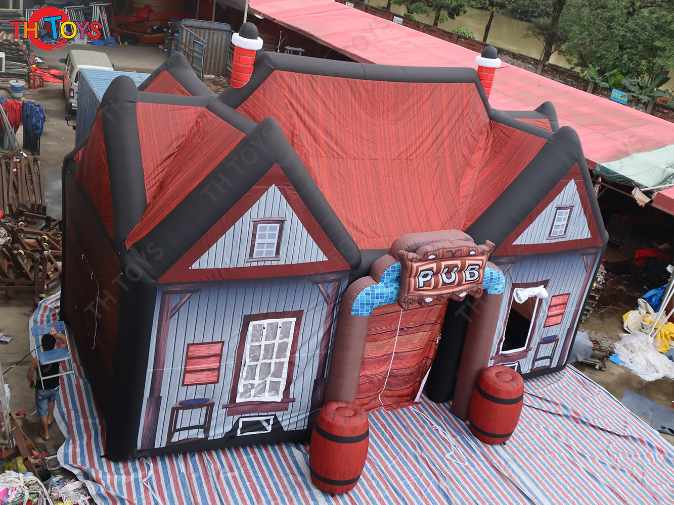 Commercial inflatable drinking pub bar, newest inflatable backyard pub for entertaining