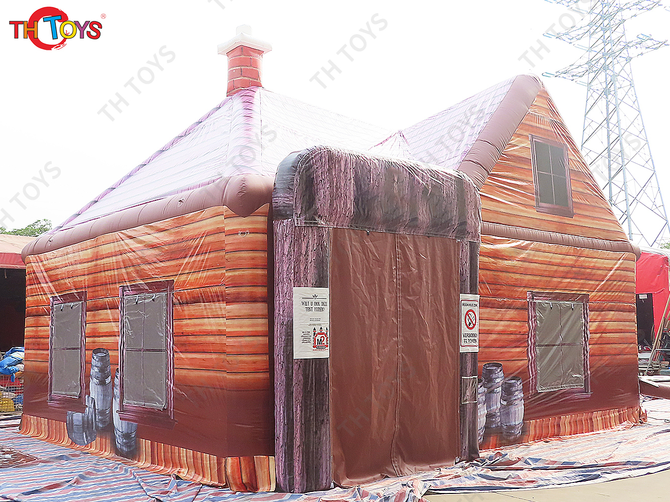 8x7m Oxford Fabric Material Portable Inflatable Irish Pub Tent