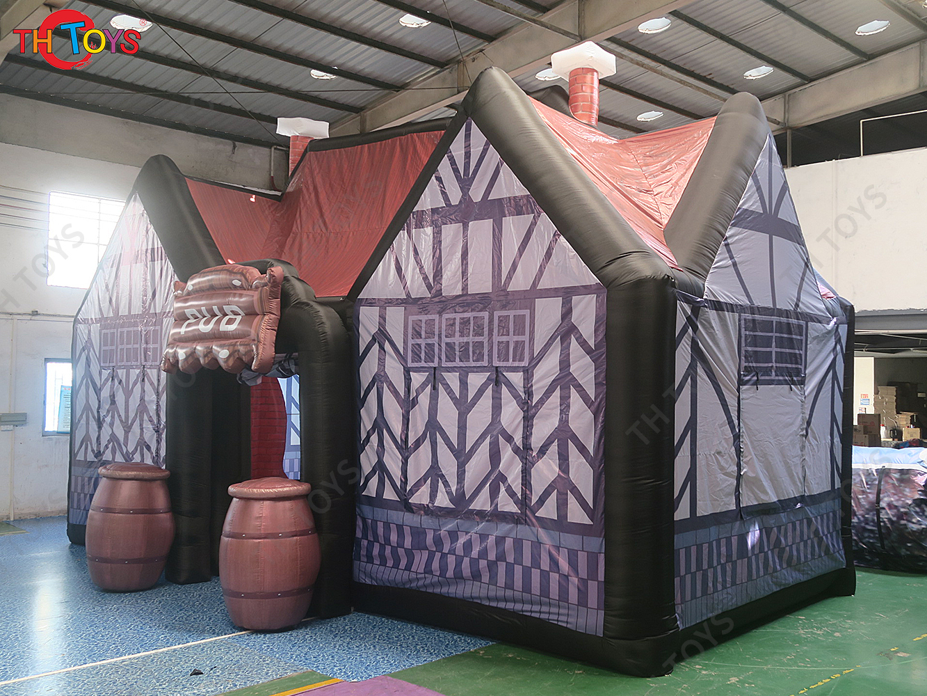 8x5m Inflatable Irish Pub Tent Air Inflated Bar House for Sale With Blower