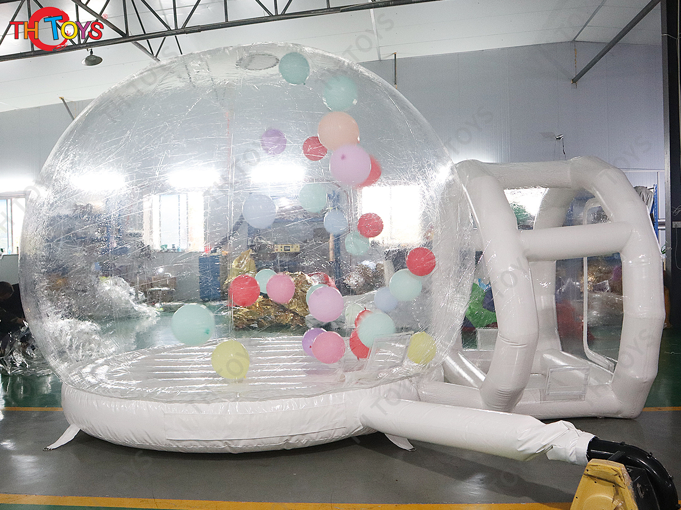 4m Diameter Inflatable Air Dome Tent Party Hire Transparent Bubble House Tent With Balloons For Outdoor Show