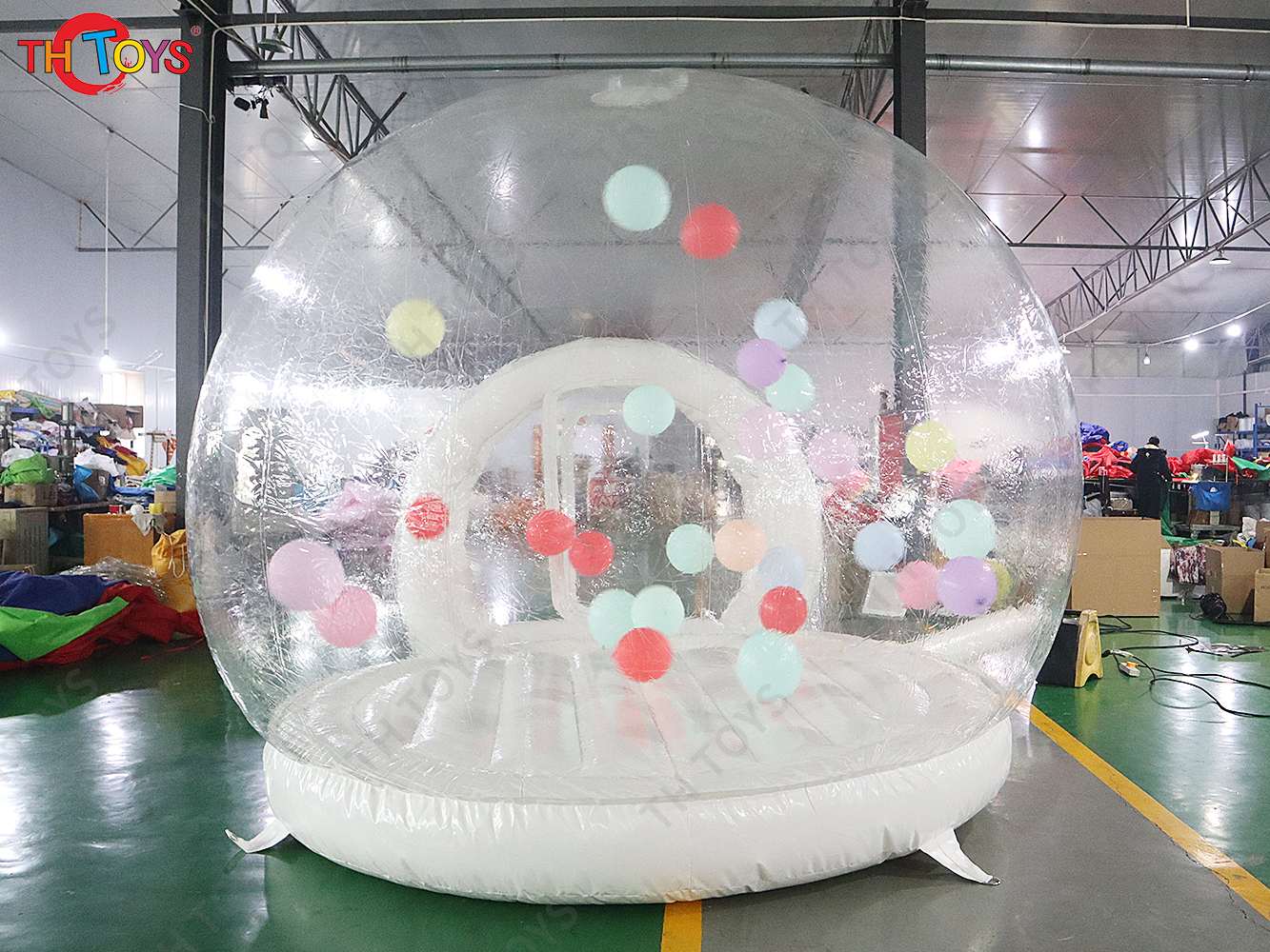 4m Diameter Inflatable Air Dome Tent Party Hire Transparent Bubble House Tent With Balloons For Outdoor Show