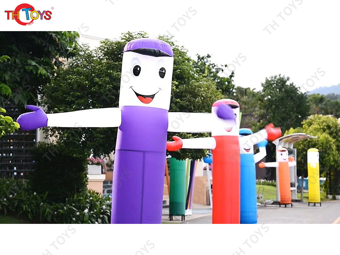 3mH Road Guide Inflatable Dancing Man Sky Dancer Waving Hand for Outdoor Advertising Promotion