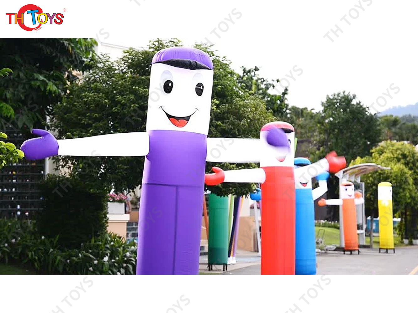 3mH Road Guide Inflatable Dancing Man Sky Dancer Waving Hand for Outdoor Advertising Promotion