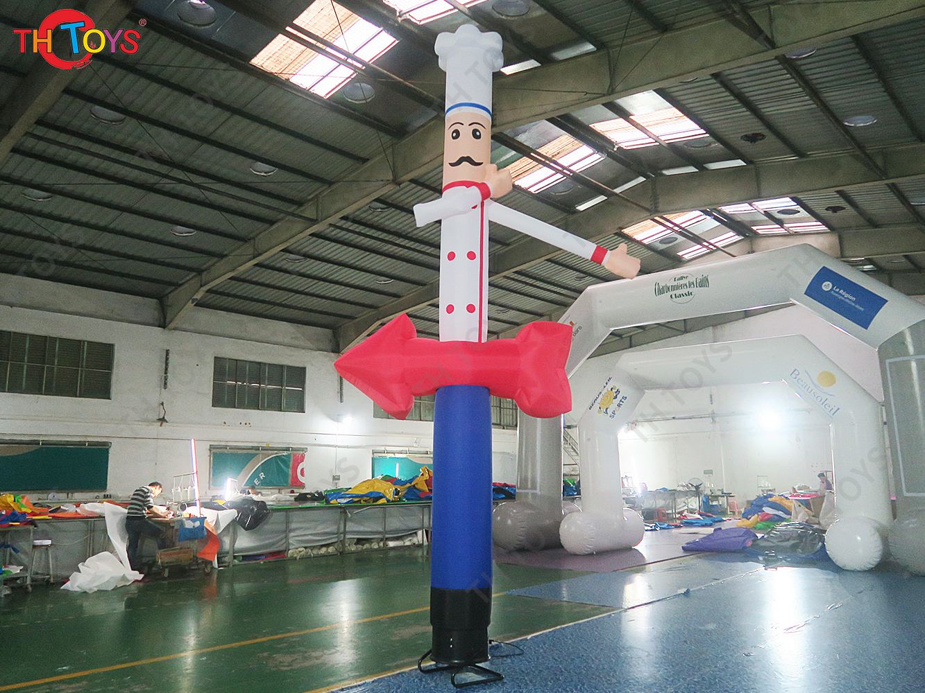 5mH Chef Cook Air Dancer For Sale Inflatable Cooker Fly Crazy Dancing Tube For Advertising