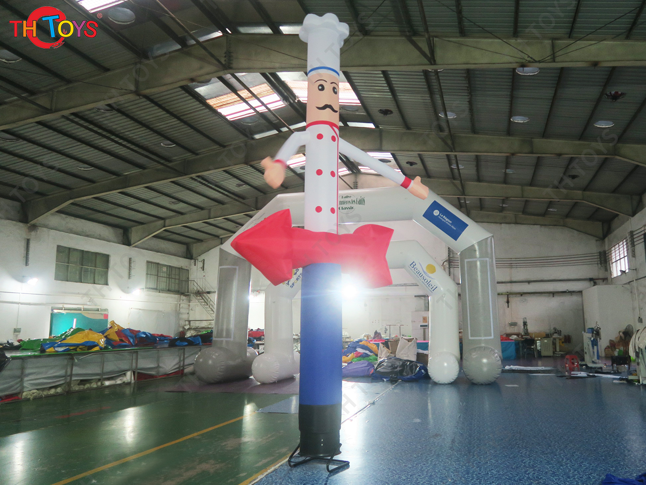 5mH Chef Cook Air Dancer For Sale Inflatable Cooker Fly Crazy Dancing Tube For Advertising