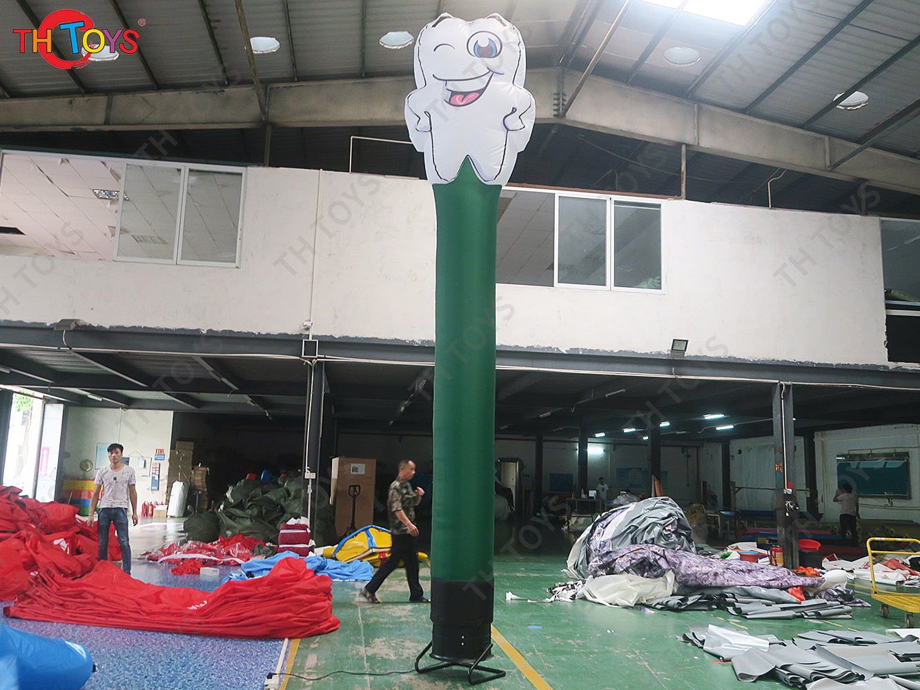 3m High Inflatable Tooth Sky Dancer Smile Teeth Air Dancer Dancing Tubes for Dental Clinic advertising