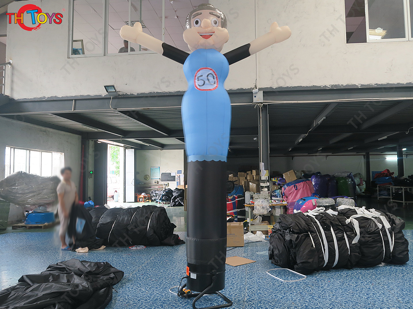 4mH Advertising inflatable Abraham and Sarah Holland Cartoon Balloon For Birthday Party