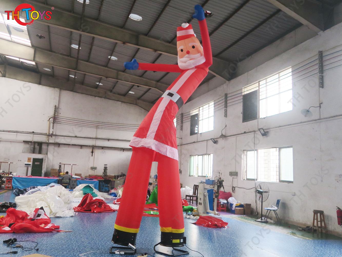 3m10ft or 6m20ft outdoor inflatable SKY DANCER SANTA CLAUS for party advertising,free air shipping to door