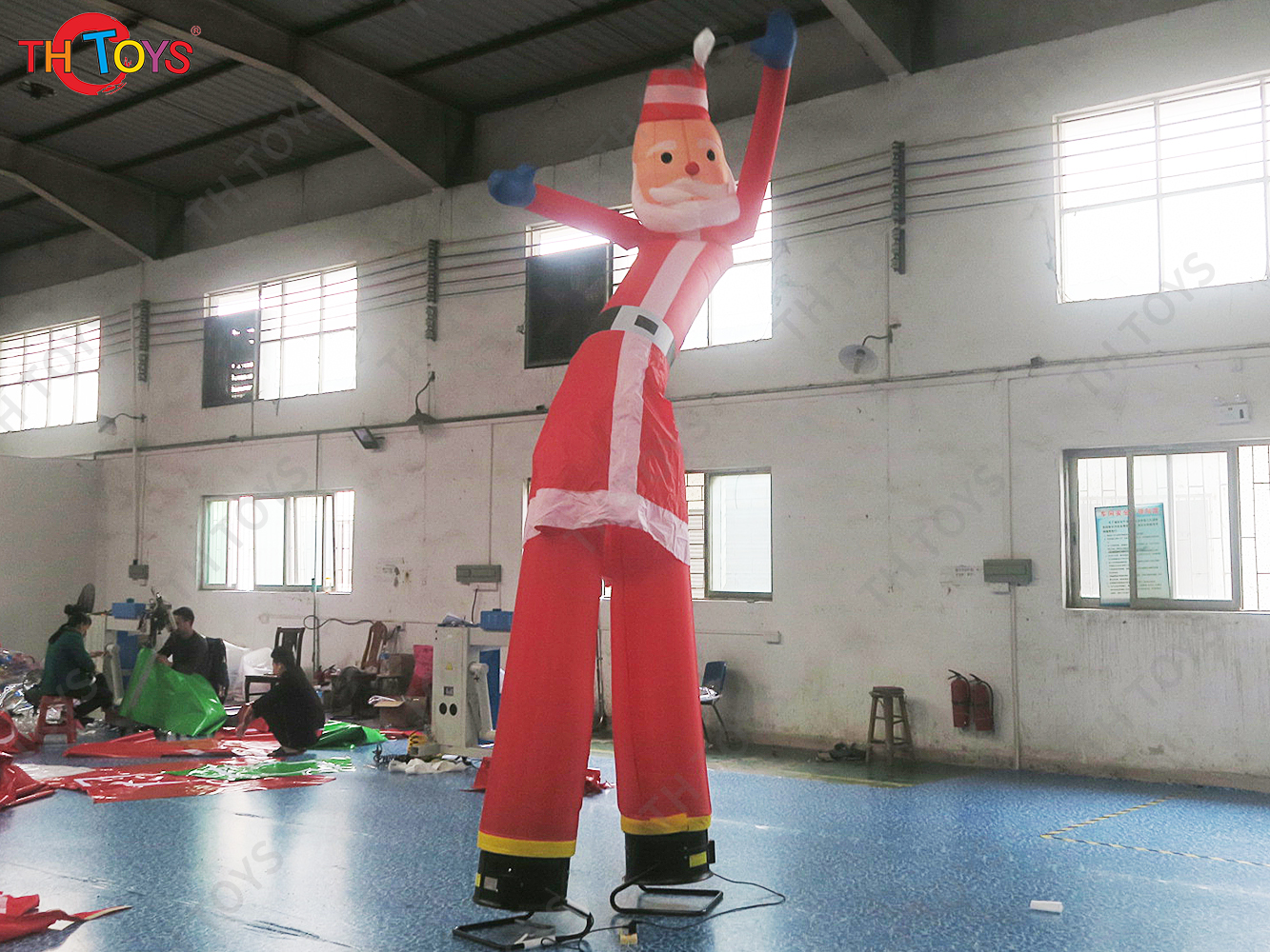 3m10ft or 6m20ft outdoor inflatable SKY DANCER SANTA CLAUS for party advertising,free air shipping to door