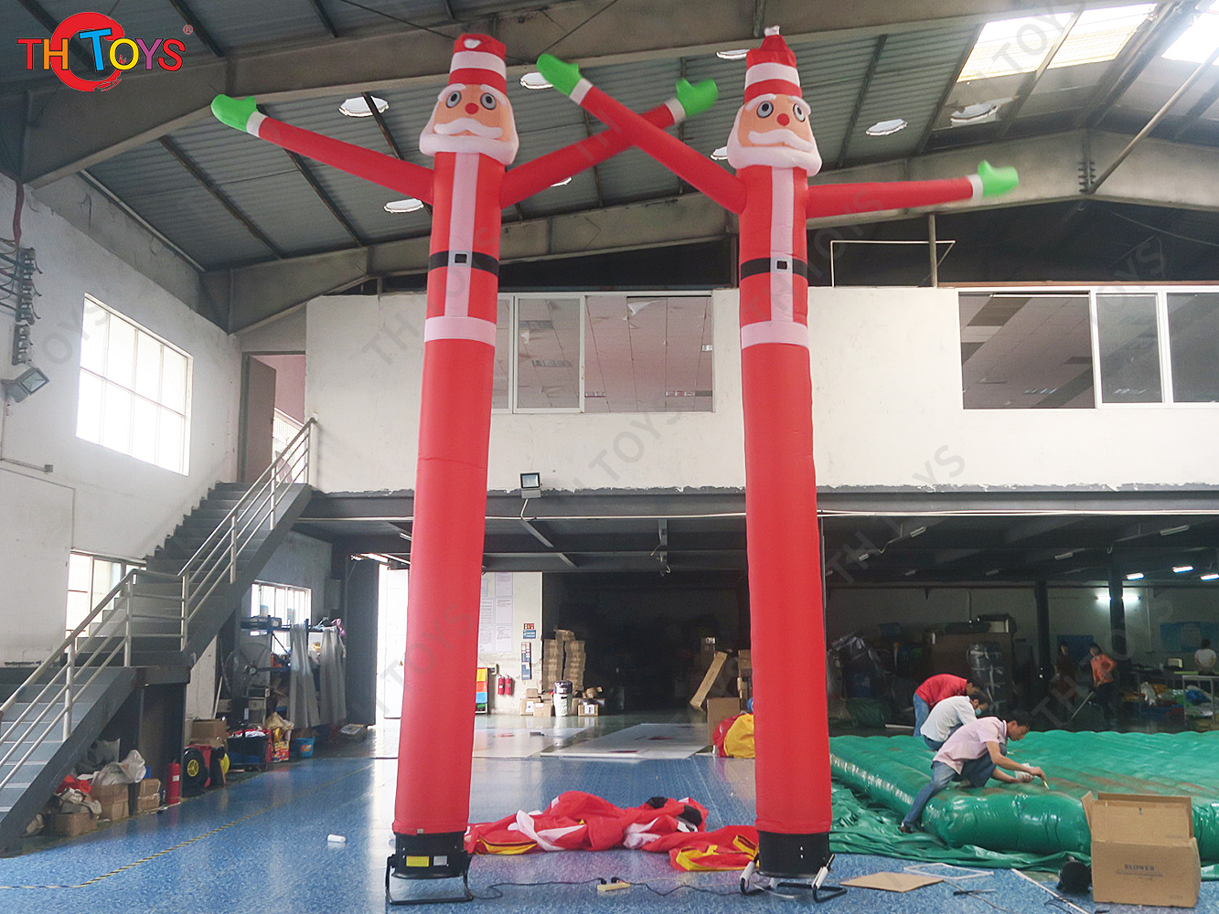 3m10ft or 6m20ft outdoor inflatable SKY DANCER SANTA CLAUS for party advertising,free air shipping to door