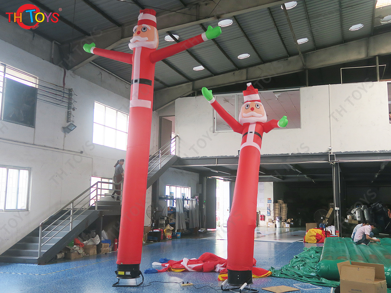 3m10ft or 6m20ft outdoor inflatable SKY DANCER SANTA CLAUS for party advertising,free air shipping to door