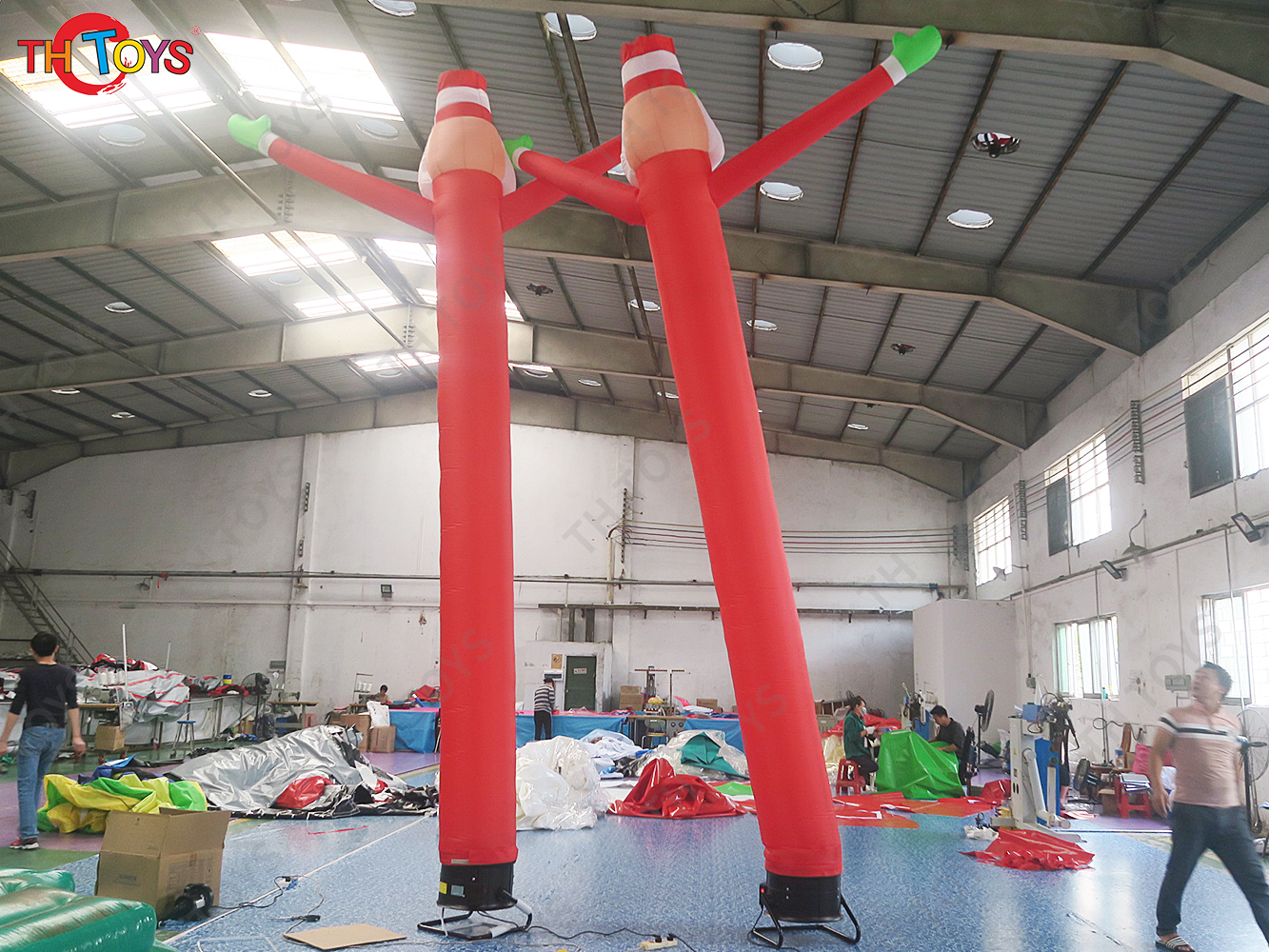 3m10ft or 6m20ft outdoor inflatable SKY DANCER SANTA CLAUS for party advertising,free air shipping to door