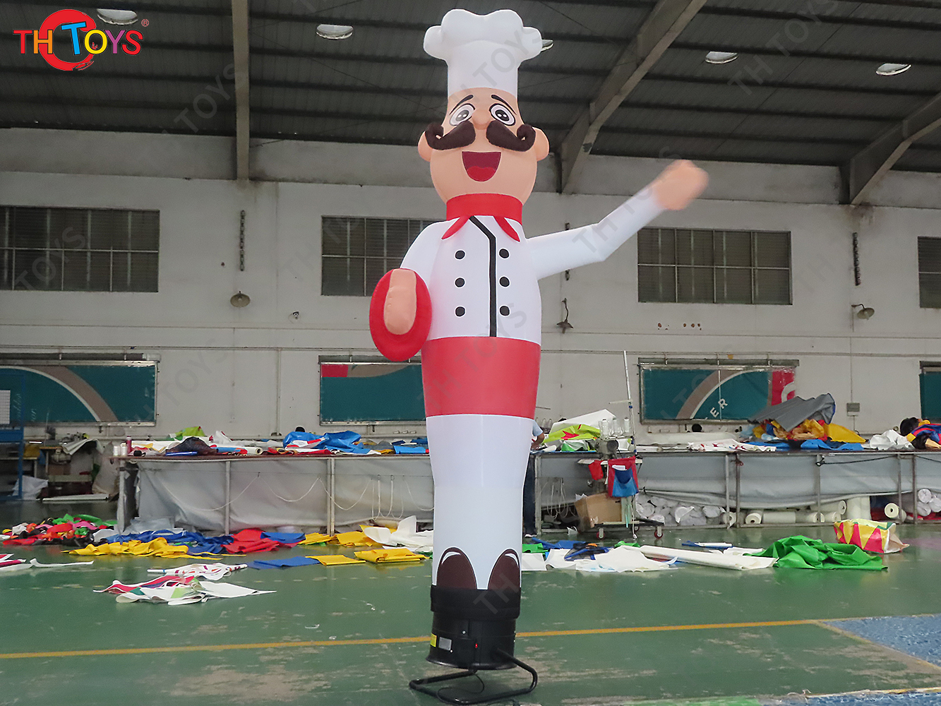 3m tall customize logo Inflatable Waving-Hand Air Dancer / Inflatable Chef Air Dancer / Cook Sky Dancer Toys