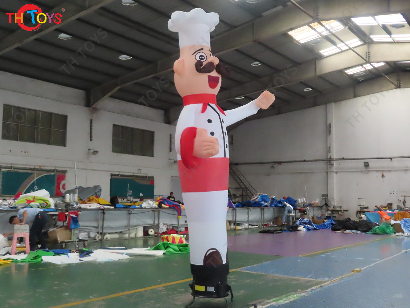 3m tall customize logo Inflatable Waving-Hand Air Dancer / Inflatable Chef Air Dancer / Cook Sky Dancer Toys